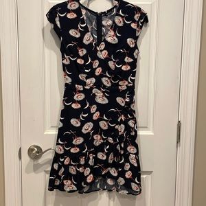 J.Crew Factory faux wrap ruffle dress